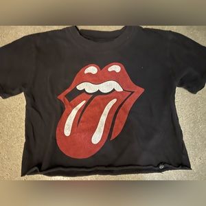 Rolling Stones cropped t shirt girls size medium (8/10)